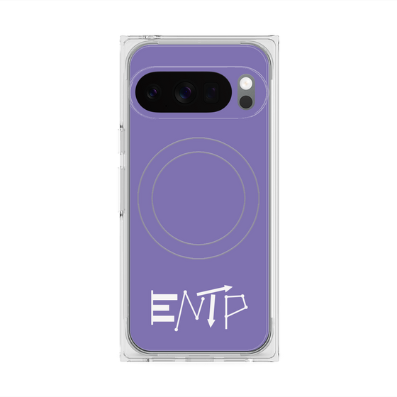プレミアムスクエアケース with Pixelsnap［ オリジナル - ENTP 討論者 - アルファベット - パープル ］