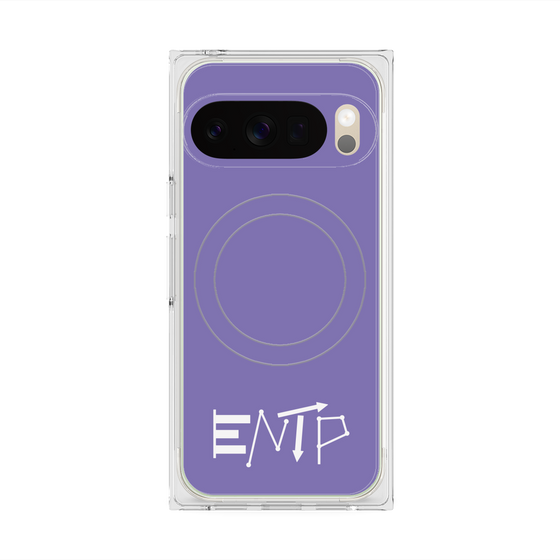 プレミアムスクエアケース with Pixelsnap［ オリジナル - ENTP 討論者 - アルファベット - パープル ］