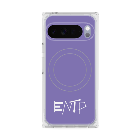 プレミアムスクエアケース with Pixelsnap［ オリジナル - ENTP 討論者 - アルファベット - パープル ］