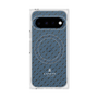 プレミアムスクエアケース with Pixelsnap［ LANVIN COLLECTION - ロゴパターン - ブルー ］