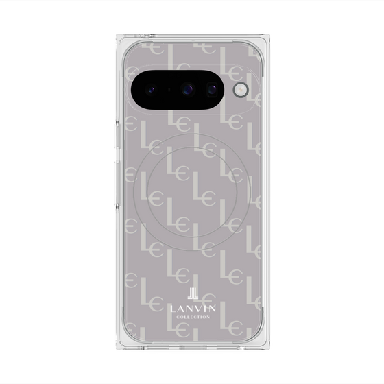 プレミアムスクエアケース with Pixelsnap［ LANVIN COLLECTION - ジオメトリック - ライラック ］