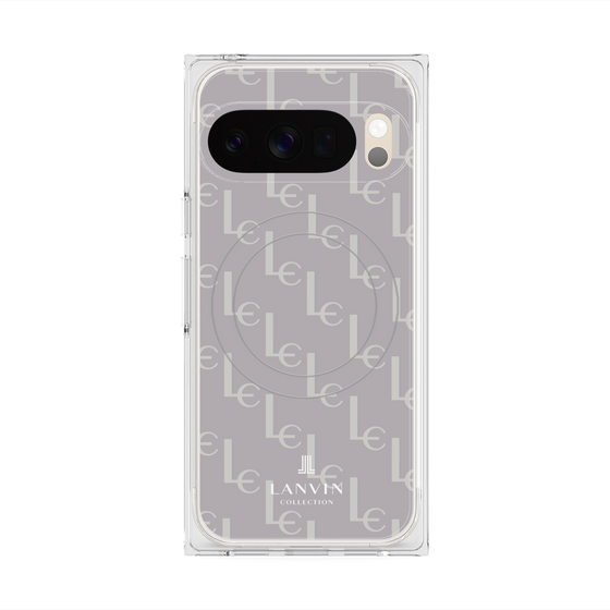 プレミアムスクエアケース with Pixelsnap［ LANVIN COLLECTION - ジオメトリック - ライラック ］