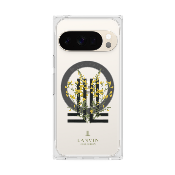 プレミアムスクエアケース with Pixelsnap［ LANVIN COLLECTION - フラワー ］
