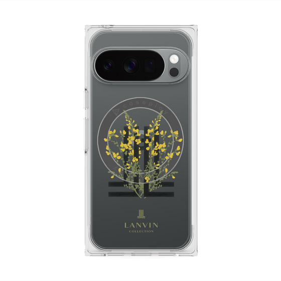 プレミアムスクエアケース with Pixelsnap［ LANVIN COLLECTION - フラワー ］