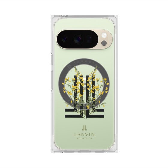 プレミアムスクエアケース with Pixelsnap［ LANVIN COLLECTION - フラワー ］