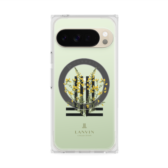 プレミアムスクエアケース with Pixelsnap［ LANVIN COLLECTION - フラワー ］
