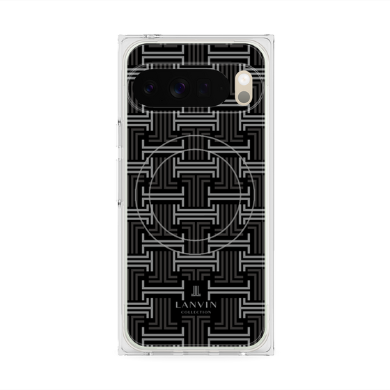 プレミアムスクエアケース with Pixelsnap［ LANVIN COLLECTION - モノグラム - 黒 ］