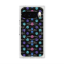 プレミアムスクエアケース with Pixelsnap［ LANVIN en Bleu - Flower pattern ］