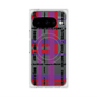 プレミアムスクエアケース with Pixelsnap［ LANVIN en Bleu - Plaid ］