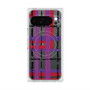 プレミアムスクエアケース with Pixelsnap［ LANVIN en Bleu - Plaid ］