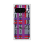 プレミアムスクエアケース with Pixelsnap［ LANVIN en Bleu - Plaid ］
