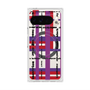 プレミアムスクエアケース with Pixelsnap［ LANVIN en Bleu - Plaid ］