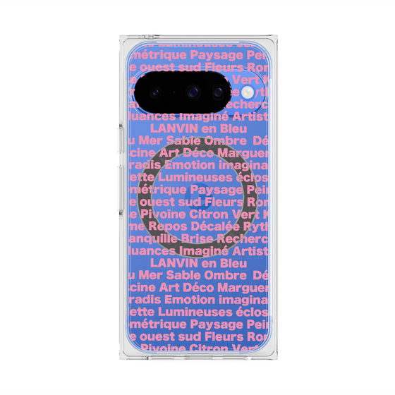 プレミアムスクエアケース with Pixelsnap［ LANVIN en Bleu - Letters ］