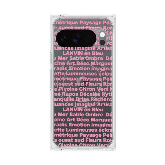 プレミアムスクエアケース with Pixelsnap［ LANVIN en Bleu - Letters ］