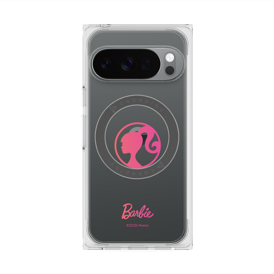 プレミアムスクエアケース with Pixelsnap［ Barbie - ロゴ ］