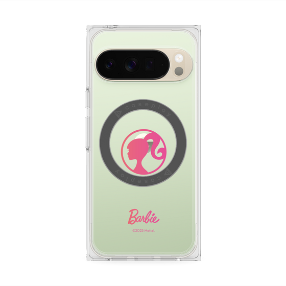 プレミアムスクエアケース with Pixelsnap［ Barbie - ロゴ ］