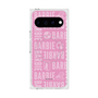 プレミアムスクエアケース with Pixelsnap［ Barbie - ロゴパターン3 ］