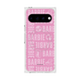 プレミアムスクエアケース with Pixelsnap［ Barbie - ロゴパターン3 ］