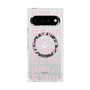 プレミアムスクエアケース with Pixelsnap［ Barbie - ロゴパターン3 - クリア ］