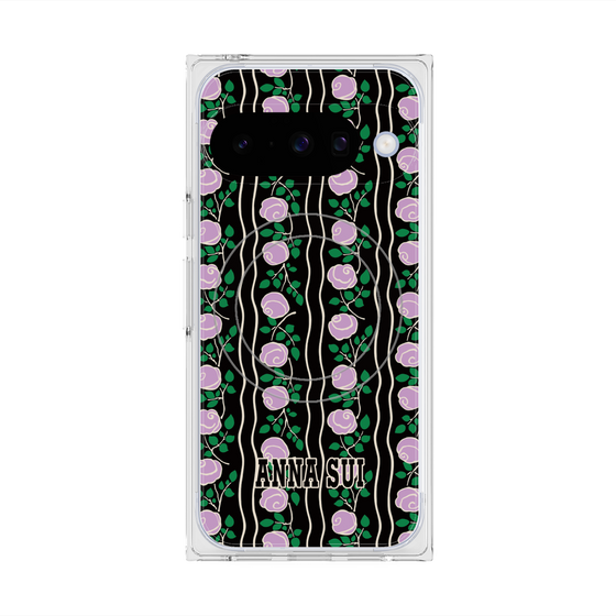 プレミアムスクエアケース with Pixelsnap［ ANNA SUI - ROSE STRIPE ］