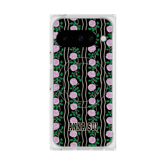 プレミアムスクエアケース with Pixelsnap［ ANNA SUI - ROSE STRIPE ］