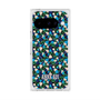 プレミアムスクエアケース with Pixelsnap［ ANNA SUI - HEARTS VINE - BLUE ］