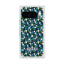 プレミアムスクエアケース with Pixelsnap［ ANNA SUI - HEARTS VINE - BLUE ］
