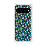 プレミアムスクエアケース with Pixelsnap［ ANNA SUI - HEARTS VINE - BLUE ］