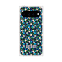 プレミアムスクエアケース with Pixelsnap［ ANNA SUI - HEARTS VINE - BLUE ］