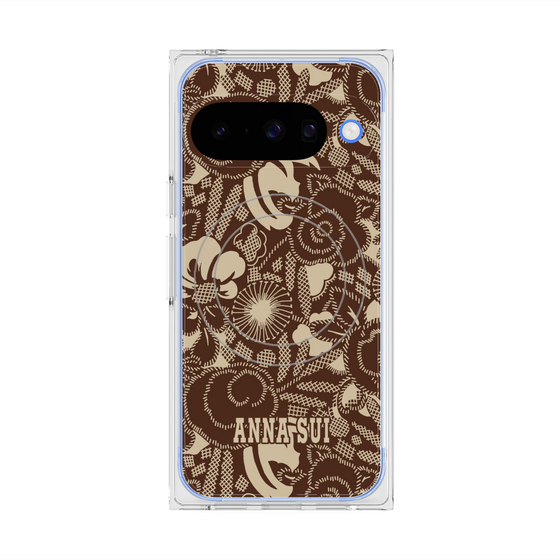 プレミアムスクエアケース with Pixelsnap［ ANNA SUI - STITCHED FLORAL ］
