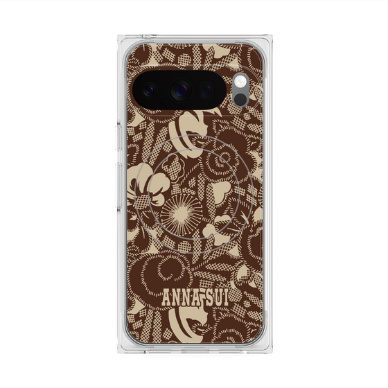 プレミアムスクエアケース with Pixelsnap［ ANNA SUI - STITCHED FLORAL ］