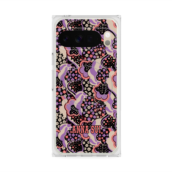 プレミアムスクエアケース with Pixelsnap［ ANNA SUI - WAVY CLOUDS ］