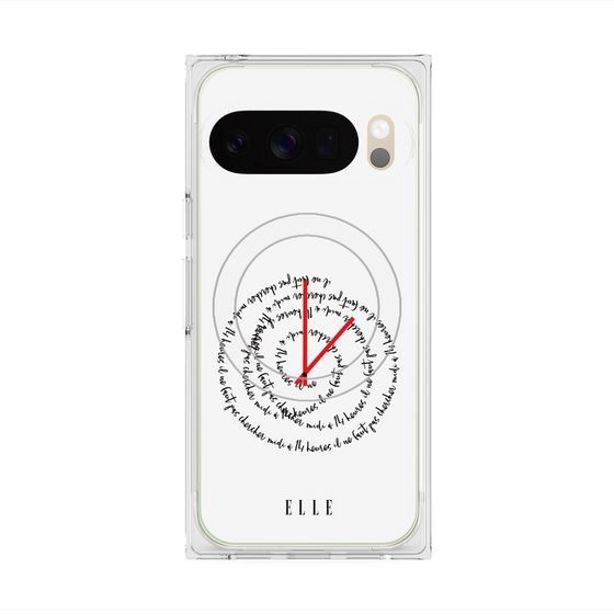 プレミアムスクエアケース with Pixelsnap［ ELLE - Do not look to 12 to 2 p.m. ］