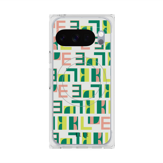 プレミアムスクエアケース with Pixelsnap［ ELLE - Iconics Prints2 ］