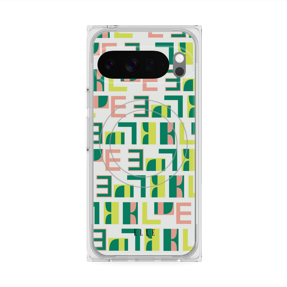 プレミアムスクエアケース with Pixelsnap［ ELLE - Iconics Prints2 ］