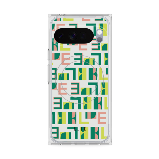 プレミアムスクエアケース with Pixelsnap［ ELLE - Iconics Prints2 ］