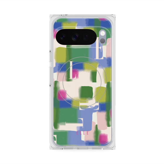 プレミアムスクエアケース with Pixelsnap［ ELLE - Iconics Prints3 ］