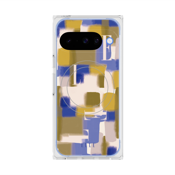 プレミアムスクエアケース with Pixelsnap［ ELLE - Iconics Prints4 ］