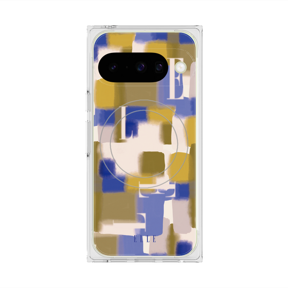 プレミアムスクエアケース with Pixelsnap［ ELLE - Iconics Prints4 ］