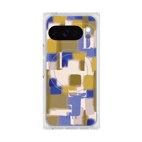 プレミアムスクエアケース with Pixelsnap［ ELLE - Iconics Prints4 ］