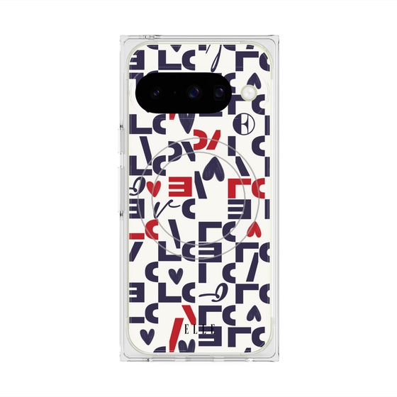 プレミアムスクエアケース with Pixelsnap［ ELLE - Simply Graphical ］