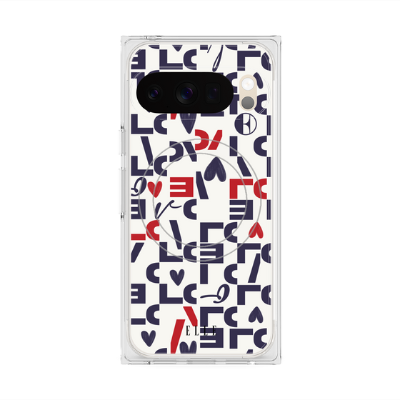 プレミアムスクエアケース with Pixelsnap［ ELLE - Simply Graphical ］
