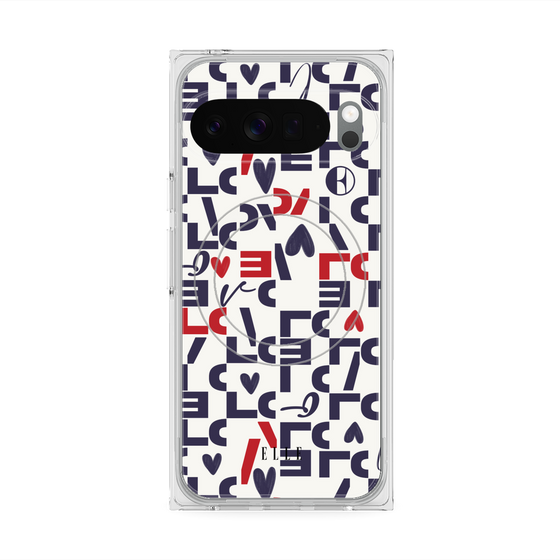 プレミアムスクエアケース with Pixelsnap［ ELLE - Simply Graphical ］