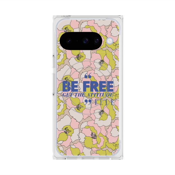 プレミアムスクエアケース with Pixelsnap［ ELLE - Be Free ］
