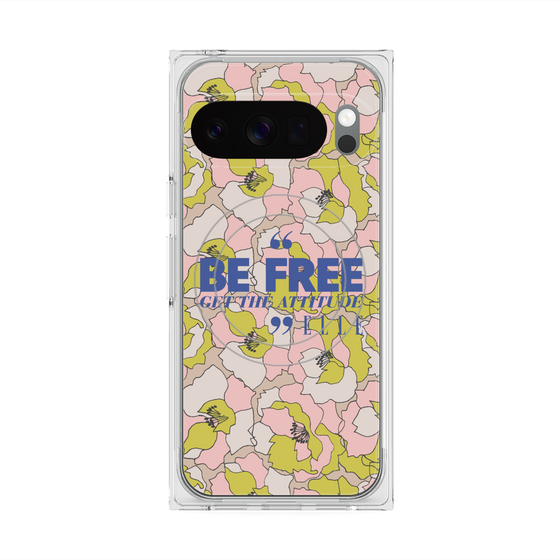 プレミアムスクエアケース with Pixelsnap［ ELLE - Be Free ］