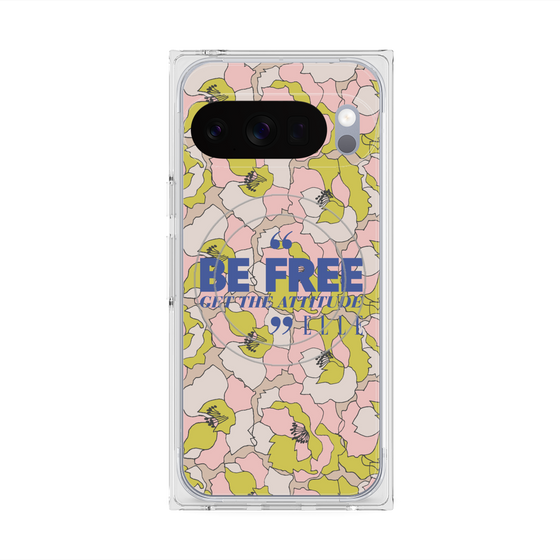 プレミアムスクエアケース with Pixelsnap［ ELLE - Be Free ］