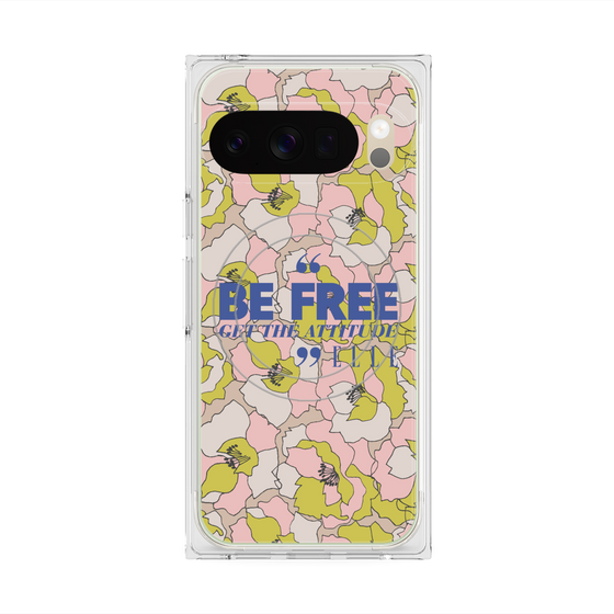 プレミアムスクエアケース with Pixelsnap［ ELLE - Be Free ］