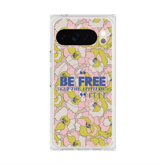 プレミアムスクエアケース with Pixelsnap［ ELLE - Be Free ］