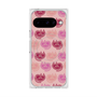 プレミアムスクエアケース with Pixelsnap［ ELLE - Cat Pattern - ピンク ］