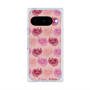 プレミアムスクエアケース with Pixelsnap［ ELLE - Cat Pattern - ピンク ］